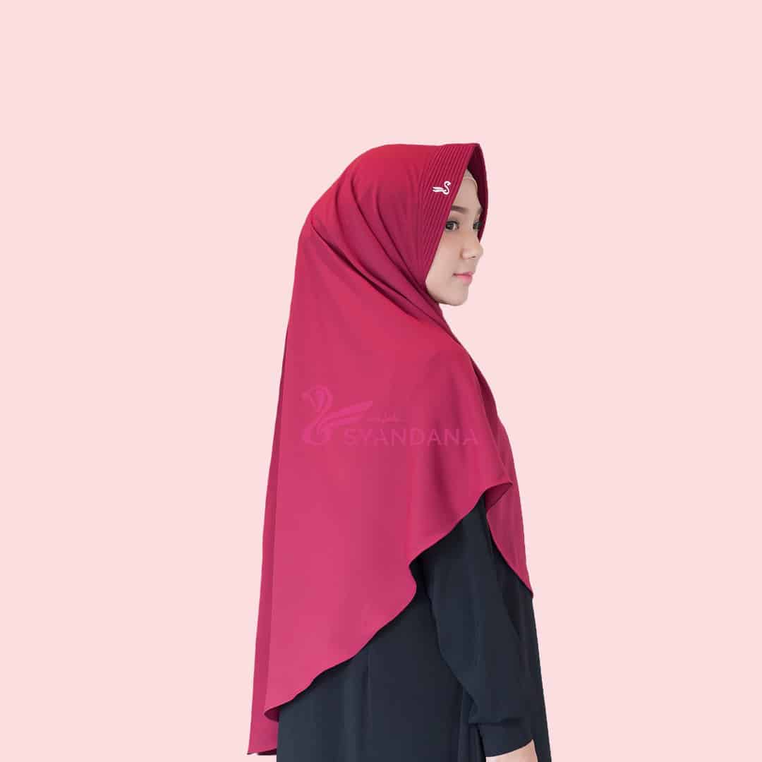  Jilbab  Bergo Lisya Magenta  Hijab Syandana