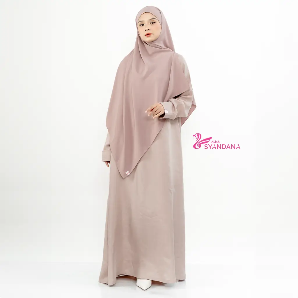Airy Abaya Cupro Nubuck Silk Natfab (Natural Fabric) Abaya Lebaran Terbaru 2026 - Gambar 2