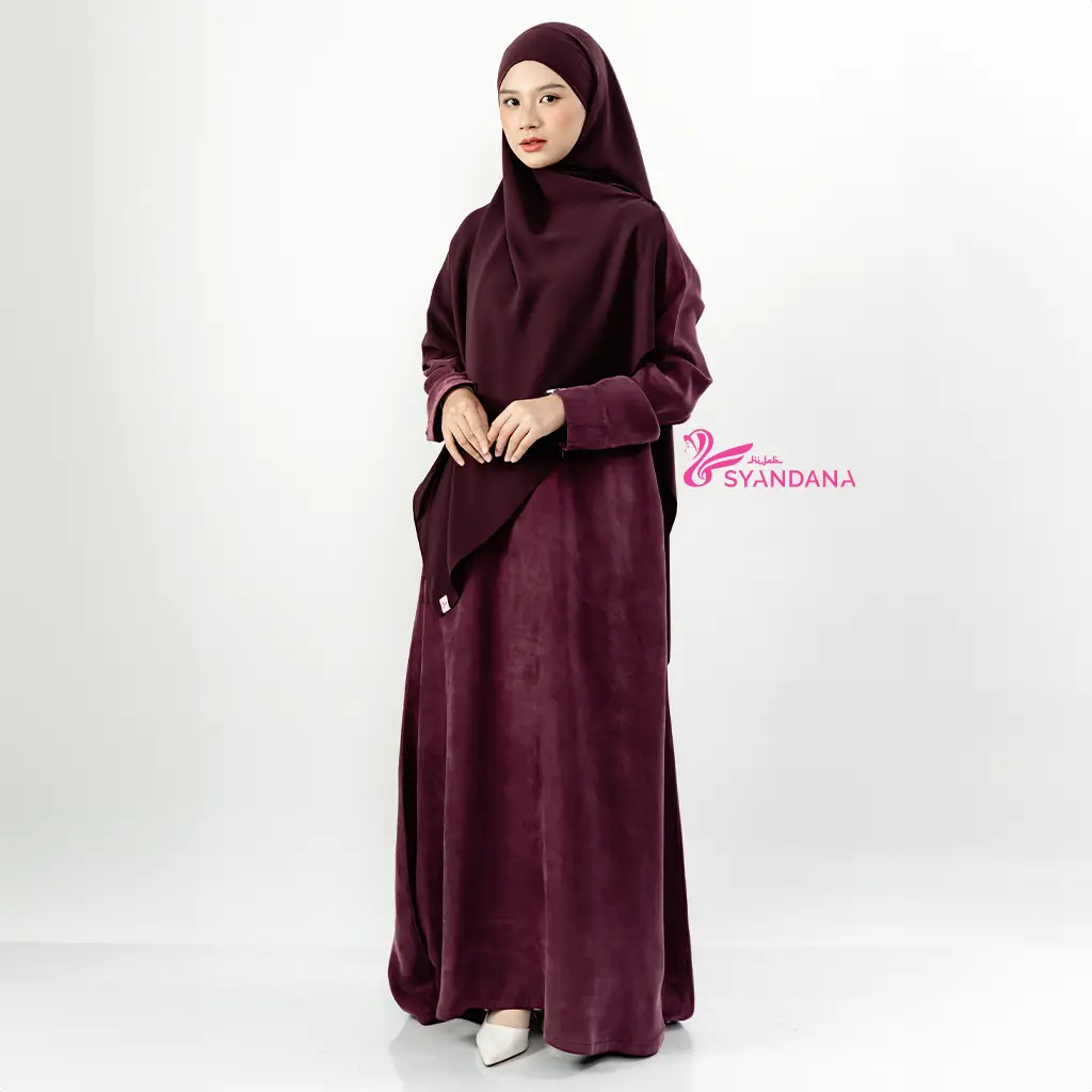 Airy Abaya Cupro Nubuck Silk Natfab (Natural Fabric) Abaya Lebaran Terbaru 2026 - Gambar 3