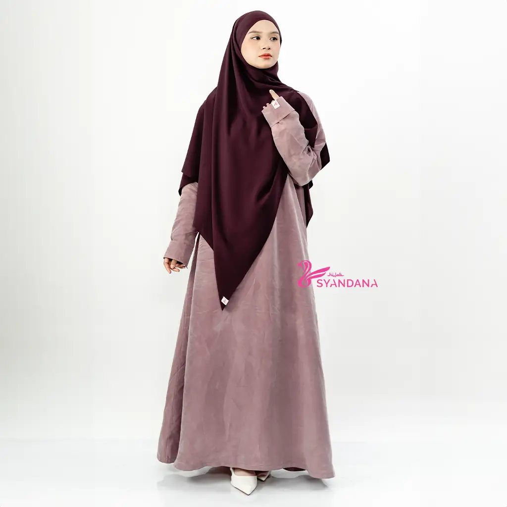 Airy Abaya Cupro Nubuck Silk Natfab (Natural Fabric) Abaya Lebaran Terbaru 2026
