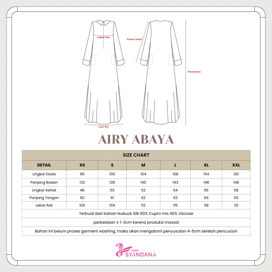 Airy Abaya Cupro Nubuck Silk Natfab (Natural Fabric) Abaya Lebaran Terbaru 2026 - Gambar 8
